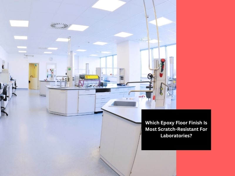 Modern laboratory featuring a scratch-resistant epoxy floor finish to enhance durability and safety.