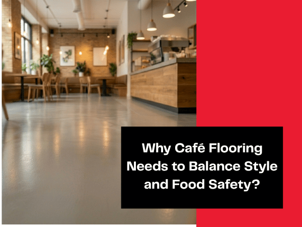 Seamless epoxy flooring in a modern café